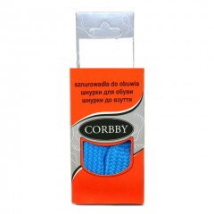Шнурки для обуви 90см. плоские (синие) CORBBY арт.corb5244c